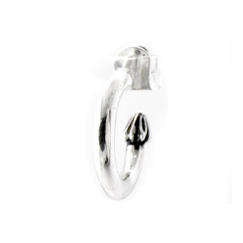 クロムハーツ CHROME HEARTS 【 PLAIN HOOP 】 プレーン フープ ピアス　シルバー　s5317【中古】