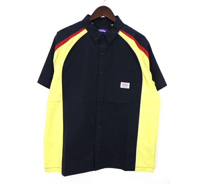 ファッキン オーサム FUCKING AWESOME 23SS 【 Factory Team Shirt FA SS23 SH01 】 ファクトリー チーム 半袖 シャツ　ネイビー×イエロー×レッド　サイズM　48866【中古】