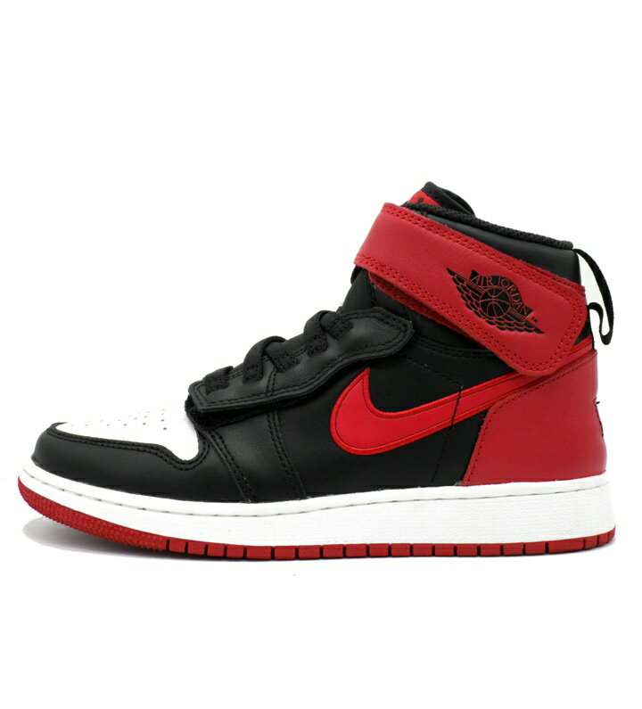 ナイキ NIKE 【 GS AIR JORDAN 1 HIGH FLYEASE Bred White Toe CT4897 001 】 エア ジョーダン 1 ハイ フライイーズ ブレッド スニーカー　レッド×ブラック×ホワイト　サイズ23cm　f30378【中古】