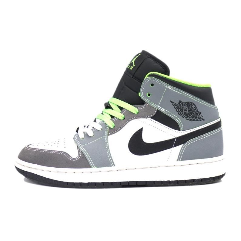 Men'S Sports Shoes - ナイキ NIKE 【 AIR JORDAN 1 MID Casa 93 HQ3829 001 】 エア ジョーダン 1 ミッド カーサ 93 スニーカー グレー×ホワイト サイズ27cm h6739 【中古】