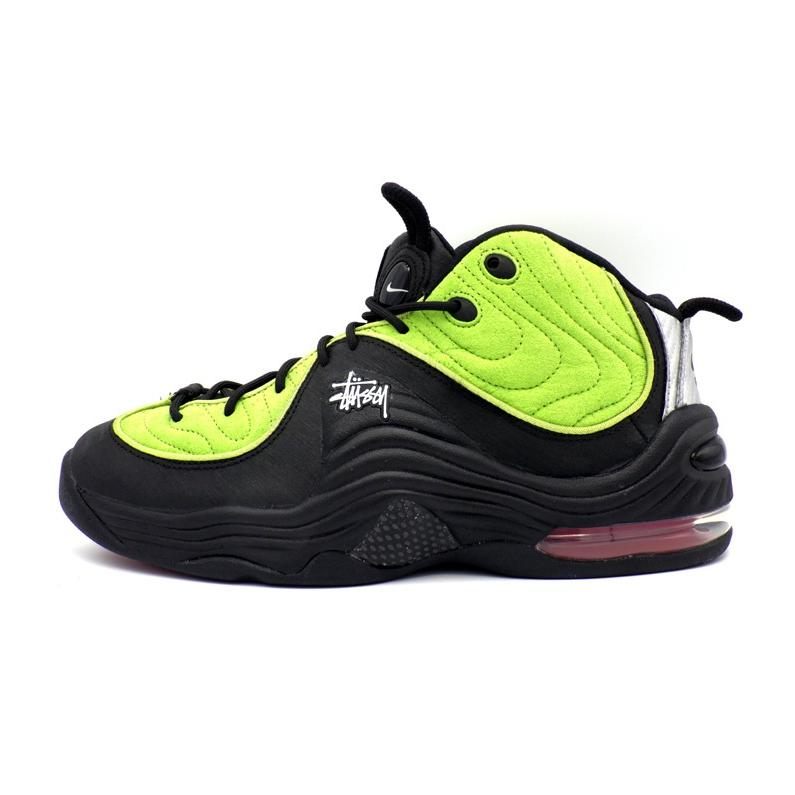 ナイキ NIKE × ステューシー STUSSY 【 AIR PENNY 2 Black Green DX6933 300 】 エア ペニー 2 ブラック グリーン スニーカー　ブラック×グリーン　サイズ28cm　h7391【中古】