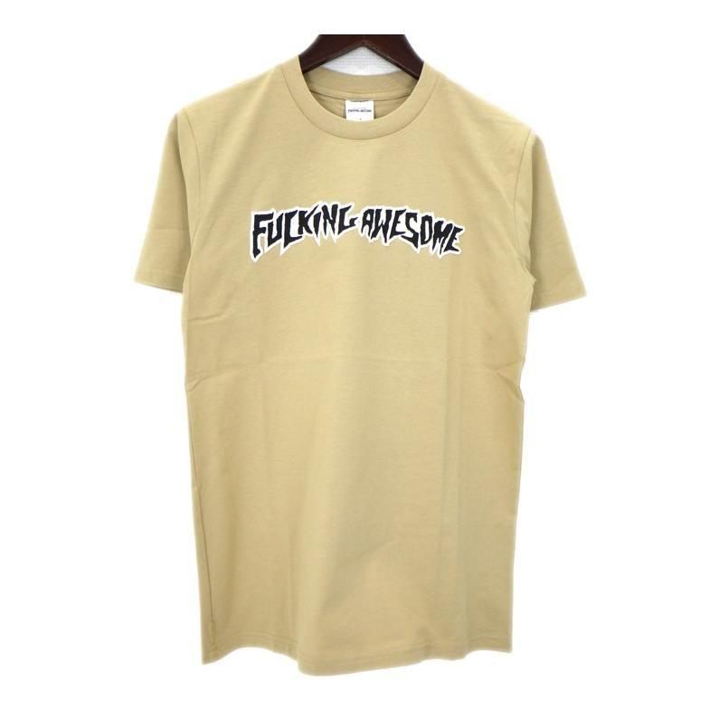 Rakuten - ファッキン オーサム FUCKING AWESOME 20SS 【 FA SS20 ST01 】 ロゴ デザイン 半袖 Tシャツ ベージュ サイズS 48865 【中古】