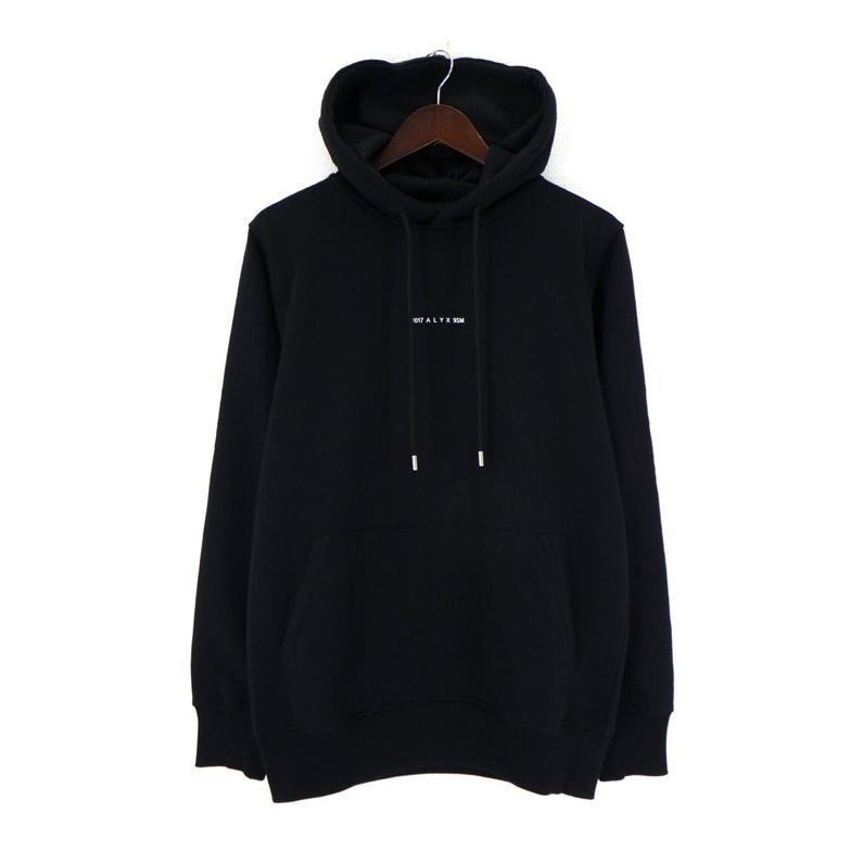 国内正規品 モンクレール×ALYX パーカー M Moncler Genius 6 1017 Alyx 9SM Logo Hooded Jersey Sweatshirt Black