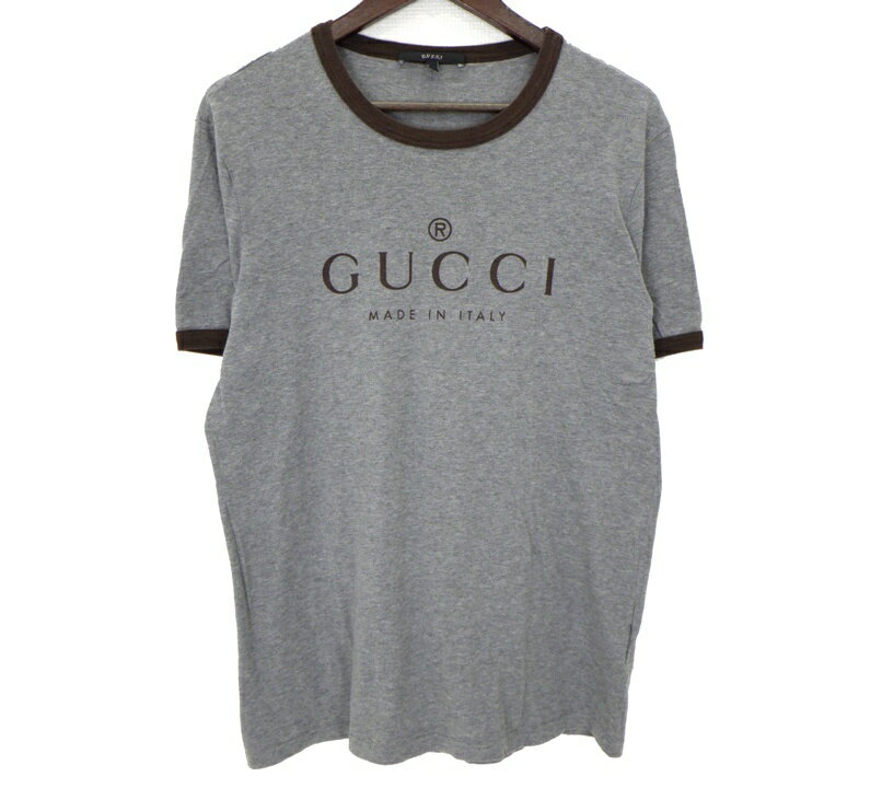 gucci///////////////\\\\\\\\\\\\\\\\\\\\\\\\\\\\\\\\\\\\\\\\\\\\\\\\\\\\\\\\\\\\\\\' - グッチ GUCCI 【 269115 X3640 】 フロント ロゴ 半袖 Tシャツ グレー サイズM 49409 【中古】