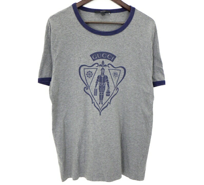 gucci///////////////\\\\\\\\\\\\\\\\\\\\\\\\\\\\\\\\\\\\\\\\\\\\\\\\\\\\\\\\\\\\\\\' - グッチ GUCCI 【 269114 X3639 】 フロント エンブレム ロゴ 半袖 Tシャツ グレー サイズL 49411 【中古】