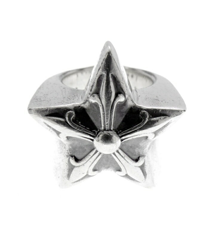 クロムハーツ STR LRG/ラージスターシルバー リング メンズ 23号 CHROME HEARTS（クロムハーツ） STR LRG ラージスター シルバーリング