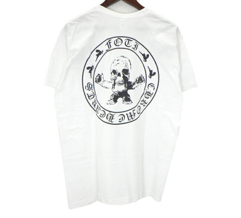 Chrome Hearts スカルデザイン Tシャツ 美品！『CHROME HEARTS』クロムハーツ(M)スカルプリント白Tシャツ