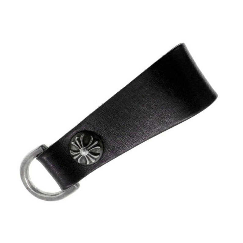 クロムハーツ CHROME HEARTS 【 BELT LOOP 】クロス ボール ボタン レザー ベルトループ ブラック 49584【中古】（楽天・SeekeR）