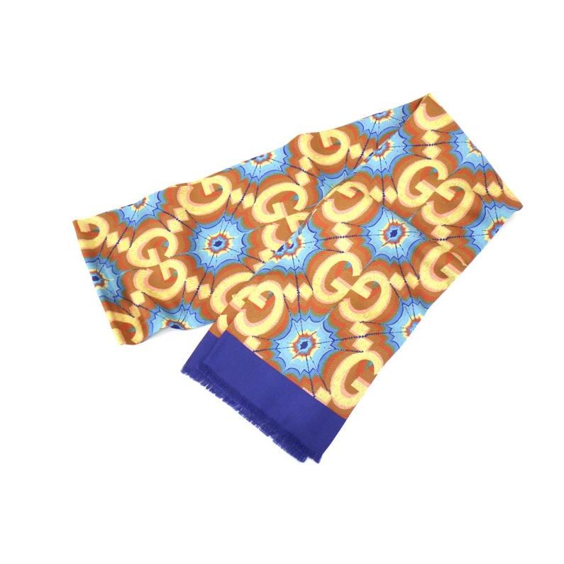 gucci///////////////\\\\\\\\\\\\\\\\\\\\\\\\\\\\\\\' - グッチ GUCCI 【 692032 4G001 】 100周年記念 GG シルク スカーフ　マルチカラー　49164【中古】