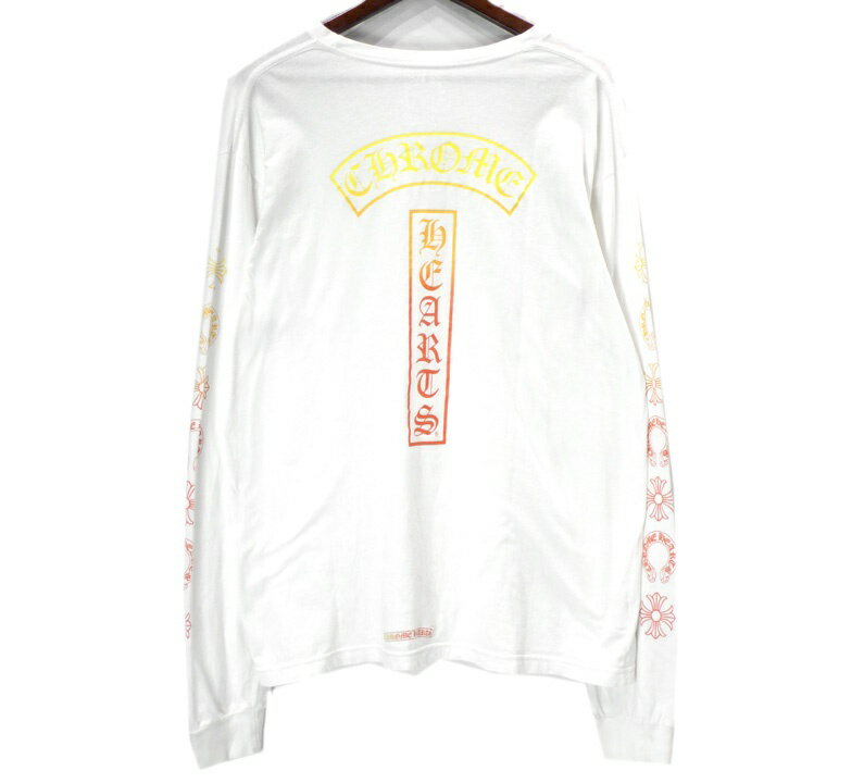 Rakuten - クロムハーツ CHROME HEARTS 【 CH L/S TEE 】アーム ロゴ プリント バック 英字プリント ロングスリーブ 長袖 カットソー ホワイト サイズXL n11126【中古】