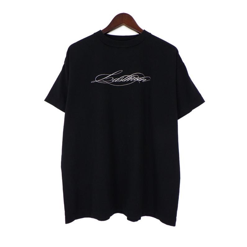 Rakuten - ラストマン LASTMAN 26SS 【 EMBROIDERED TEE SHIRTS 261LM CT12 】 ロゴ 刺繍 半袖 Tシャツ ブラック サイズL 49760 【中古】