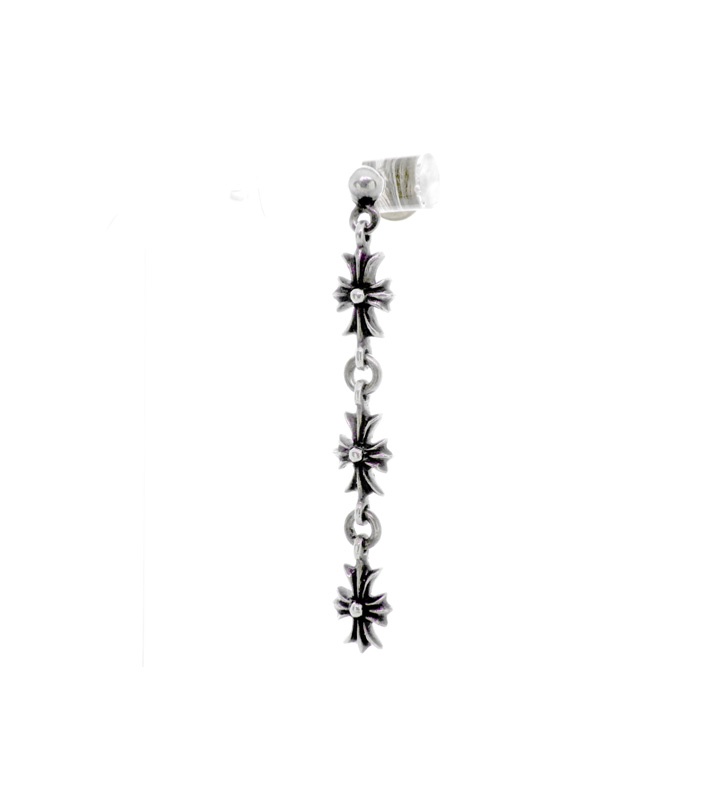 クロムハーツ CHROME HEARTS 【 TINY E CH PLS 3 】 タイニーE CHプラス シルバー 3 ドロップ ピアス　シルバー　w26935【中古】