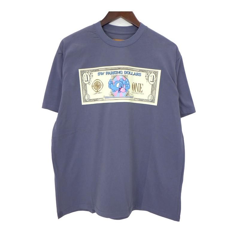 エスダブリュージェーピー SWJP 26SS  フロント プリント 半袖 Tシャツ　ネイビー　サイズL　49765