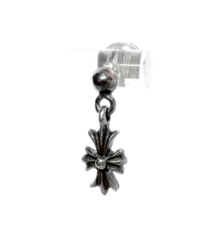クロムハーツ CHROME HEARTS 【 TNY E CH PLS 1 】 タイニーE CHプラス ドロップ シルバー ピアス　シルバー　n11145【中古】
