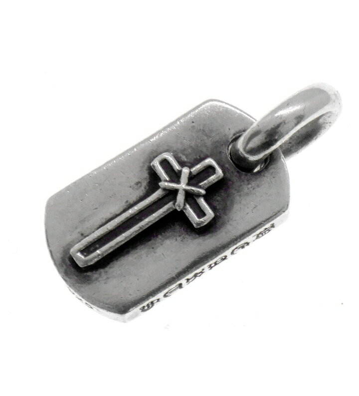 クロムハーツ CHROME HEARTS 【 DT TNY MAPPLE THORPE 】 メイプルソープ クロス タイニー ドッグタグ シルバー チャーム 50049 【中古】