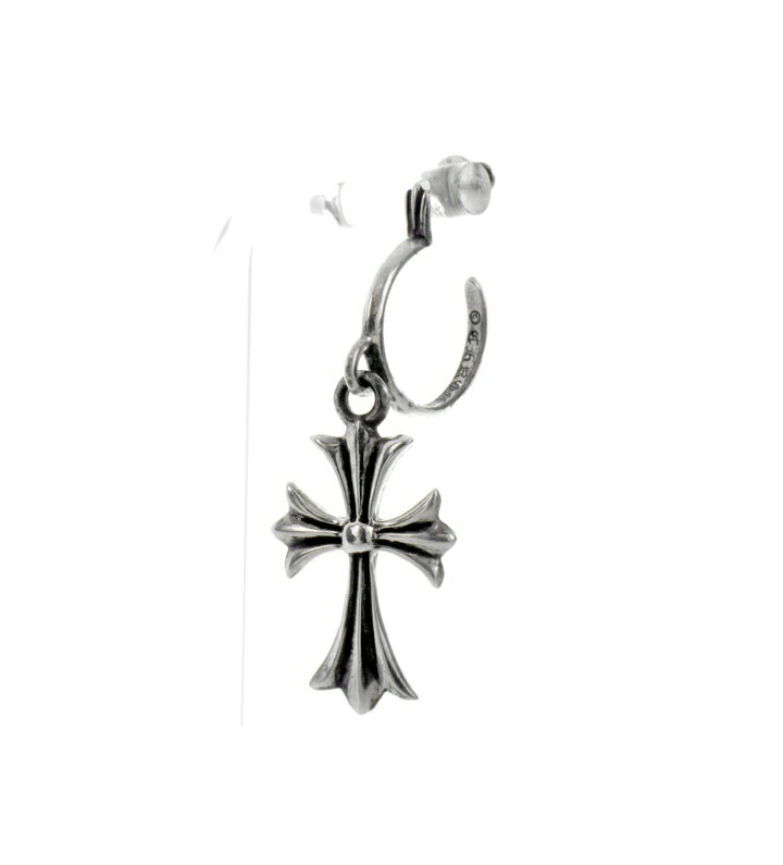 クロムハーツ CHROME HEARTS 【 TINY CH CROSS 】 タイニー CH クロス フープ シルバー ピアス 50050 【中古】