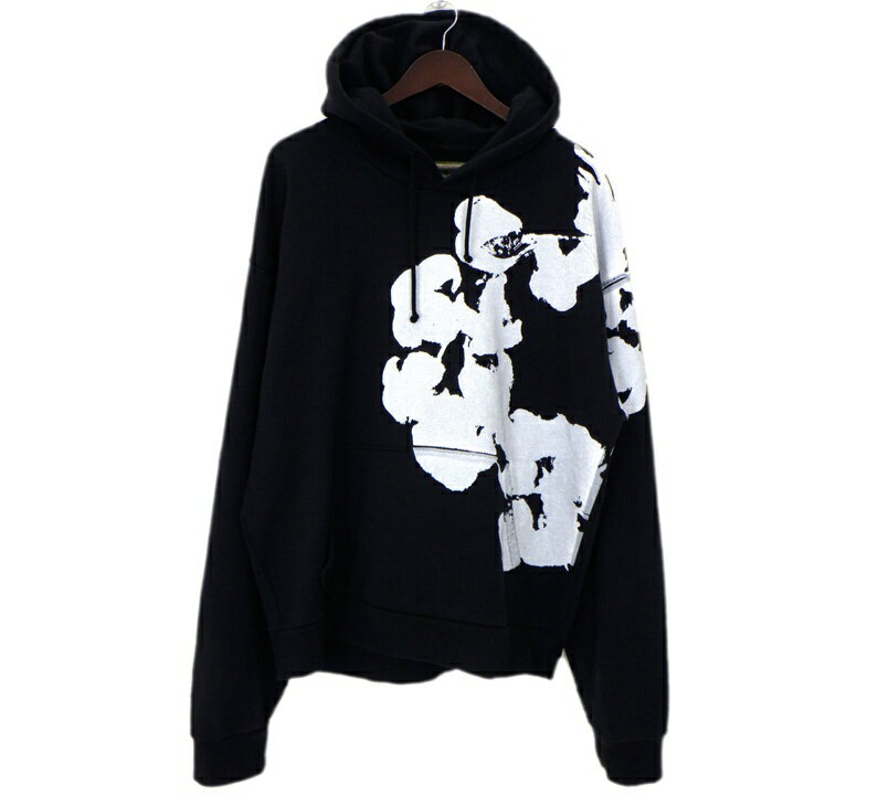 Rakuten - デニムティアーズ DENIM TEARS 【 Biggie Cotton Wreath Sweat shirt 】 ビッグ ロゴ フーディ パーカー ブラック サイズXL 50061 【中古】