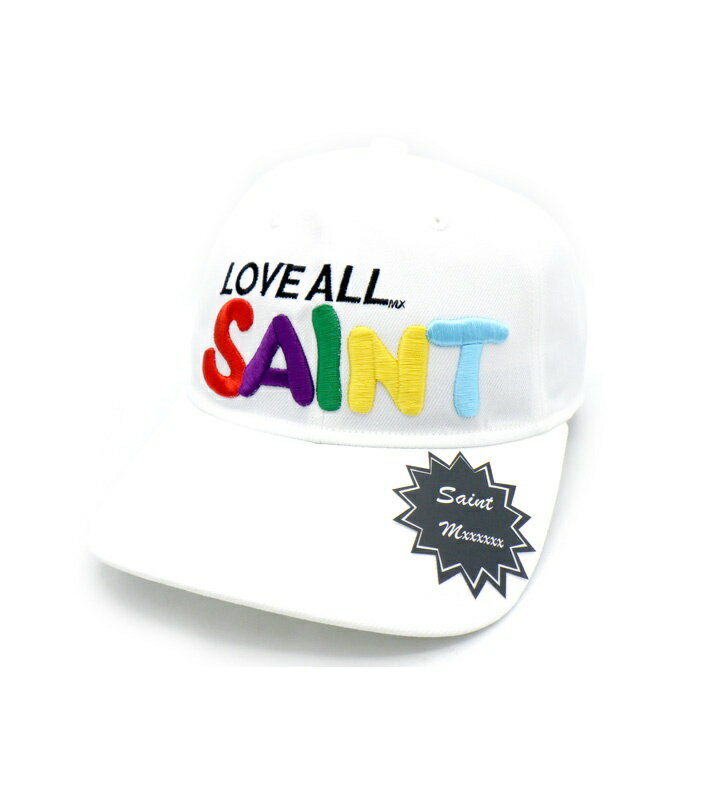 Rakuten - セントマイケル SAINT MICHAEL 26SS 【 LOVE ALL CAP SM MK8 0000 081 】 ロゴ 刺繍 デザイン キャップ 帽子 ホワイト 49990【中古】