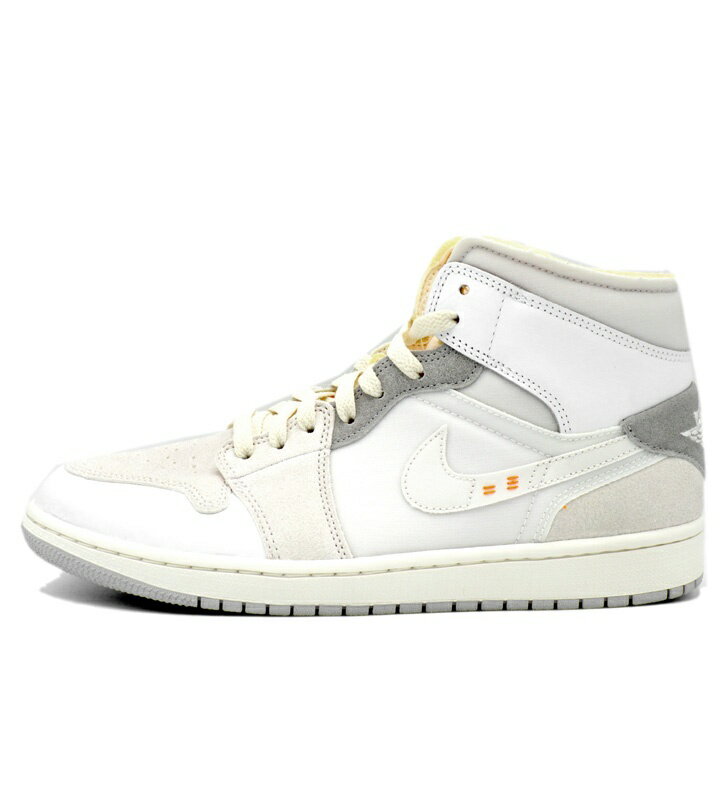 Rakuten - ナイキ NIKE 【 AIR JORDAN 1 MID Inside Out White Grey DM9652 100 】 エア ジョーダン 1 ミッド インサイド アウト ホワイト グレー スニーカー　グレー×ホワイト　サイズ27.5cm　f30875【中古】