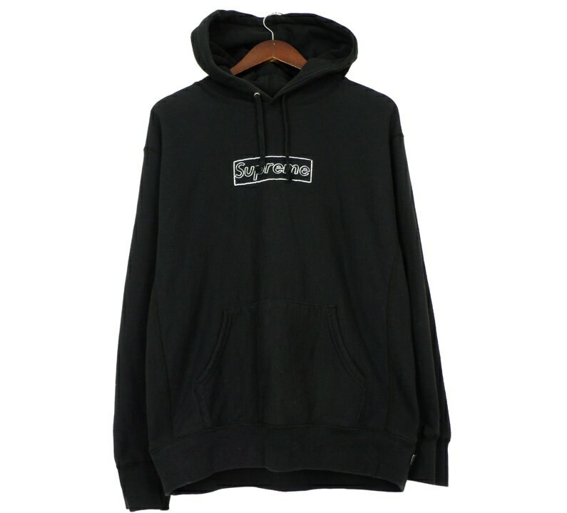 Rakuten - シュプリーム Supreme × カウズ KAWS 21SS 【 Chalk Logo Hooded Sweatshirt 】 チョーク ボックス ロゴ フーデッド スウェット シャツ パーカー　ブラック　サイズS　f31188【中古】