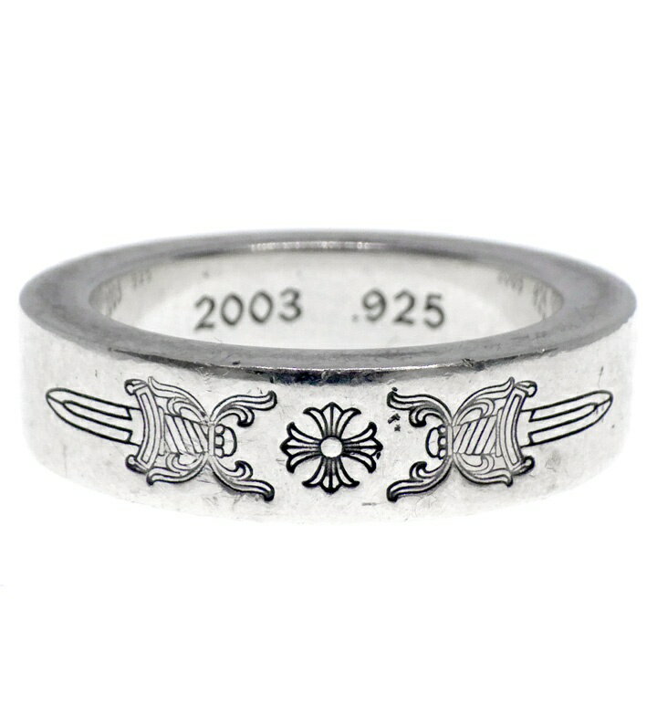 Rakuten - クロムハーツ CHROME HEARTS 【 6mm SPACER DAGGER 】 6mmスペーサーダガー シルバーリング　シルバー　サイズ16.5号　w27080【中古】