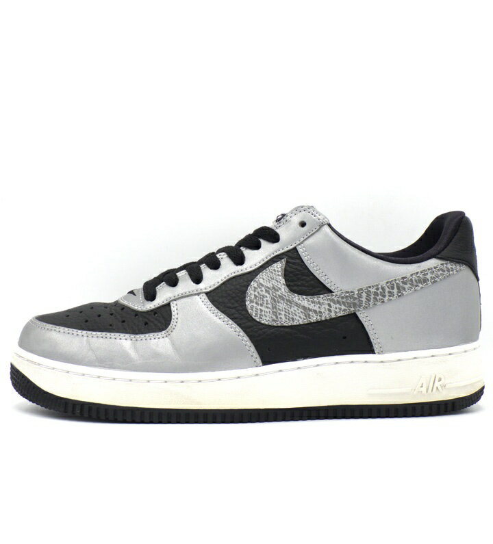 ナイキ NIKE 【 AIR FORCE 1 LOW SILVER SNAKE DJ6033 001 】 エア フォース 1 ロー シルバー スネーク スニーカー シルバー×ブラック サイズ28cm f31239