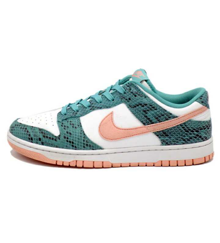 Rakuten - ナイキ NIKE 【 DUNK LOW Turquoise Snakeskin DR8577 300 】 ダンク ロー ターコイズ スネークスキン スニーカー グリーンブルー×ホワイト サイズ28cm f31274【中古】
