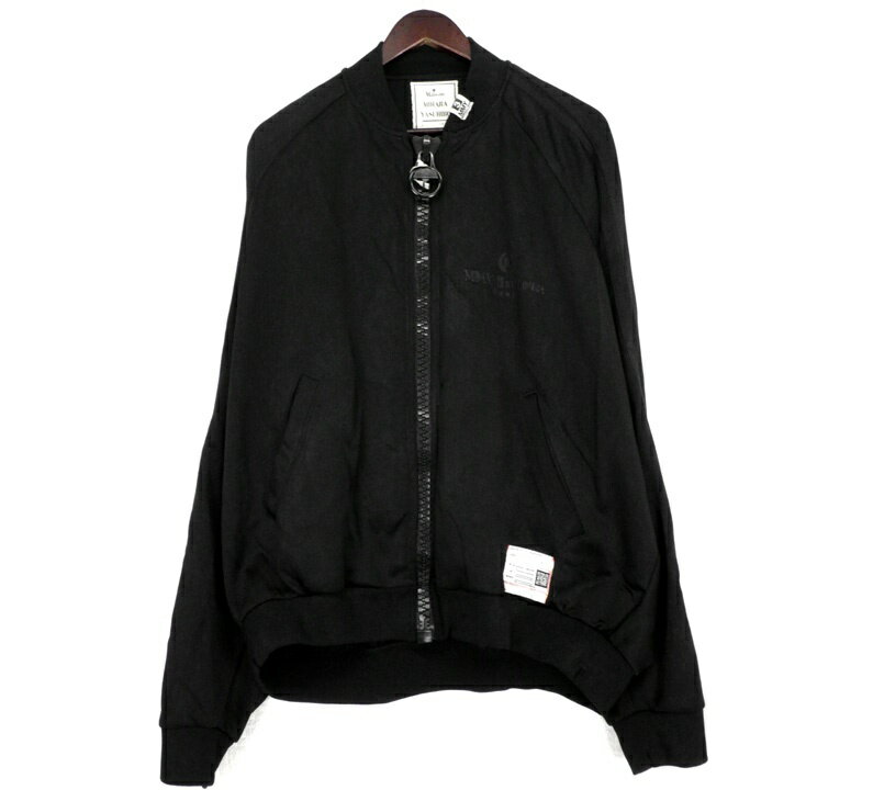 Rakuten - メゾン ミハラヤスヒロ Maison MIHARA YASUHIRO 【 A12JK591 】 ワイド ジップ アップ トラック ジャケット ブラック サイズ46 w27145 【中古】