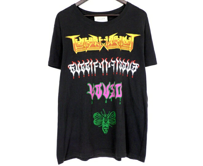 Rakuten - グッチ GUCCI メタルロゴ 半袖 Tシャツ ブラック サイズM f31248 【中古】