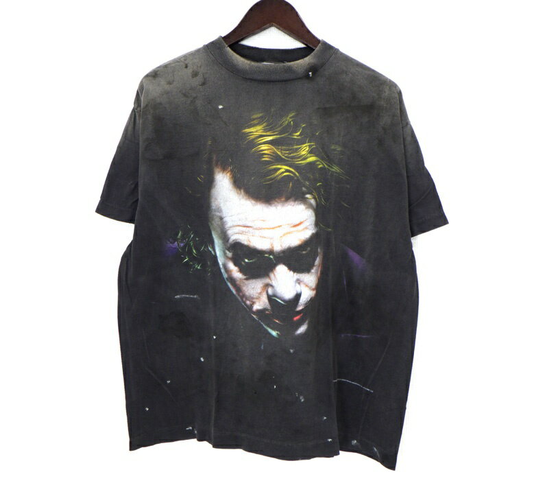 Rakuten - セントマイケル SAINT MICHAEL 25SS 【 SM-HR8-0000-C53 】 ヴィンテージ加工 ジョーカー プリントTシャツ　ウォッシュブラック　サイズM　50677【中古】