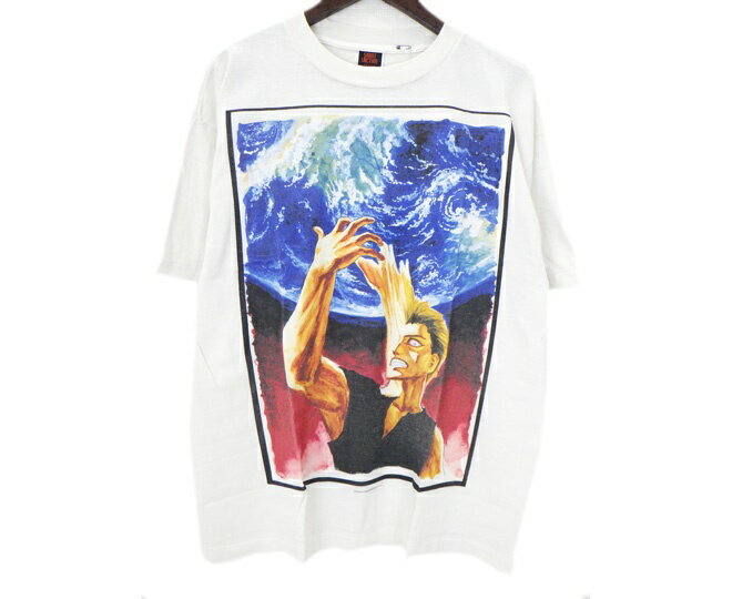 Rakuten - セントマイケル SAINT MICHAEL × 寄生獣 parasyte 【 SM-HR1-0000-C27 KJ SS TEE 】ヴィンテージ加工 プリント 半袖 Tシャツ　ホワイト　サイズL　50716【中古】