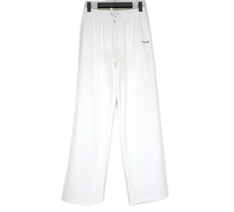 Rakuten - セリーヌ CELINE 22SS 【 2Z198121O 】 ロゴ プリント トラック パンツ ホワイト サイズS w27182【中古】