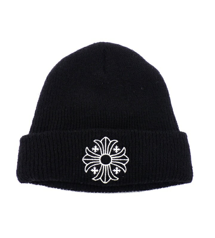 Rakuten - クロムハーツ CHROME HEARTS 【 CH PLUS WOOL WATCH CAP 】 CHプラス ウール ビーニー ニットキャップ 帽子　ブラック　s5936【中古】