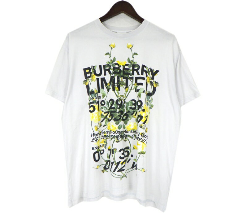 Rakuten - バーバリー BURBERRY 21SS 【 8037468 】 プリント Tシャツ ホワイト サイズM 50771 【中古】
