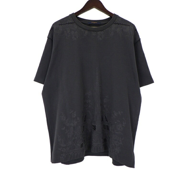 Rakuten - ルイヴィトン LOUIS VUITTON 【 RM201 TCE HIY89W 】 刺繍デザイン インサイドアウト Tシャツ チャコールグレー サイズXXL 50776 【中古】
