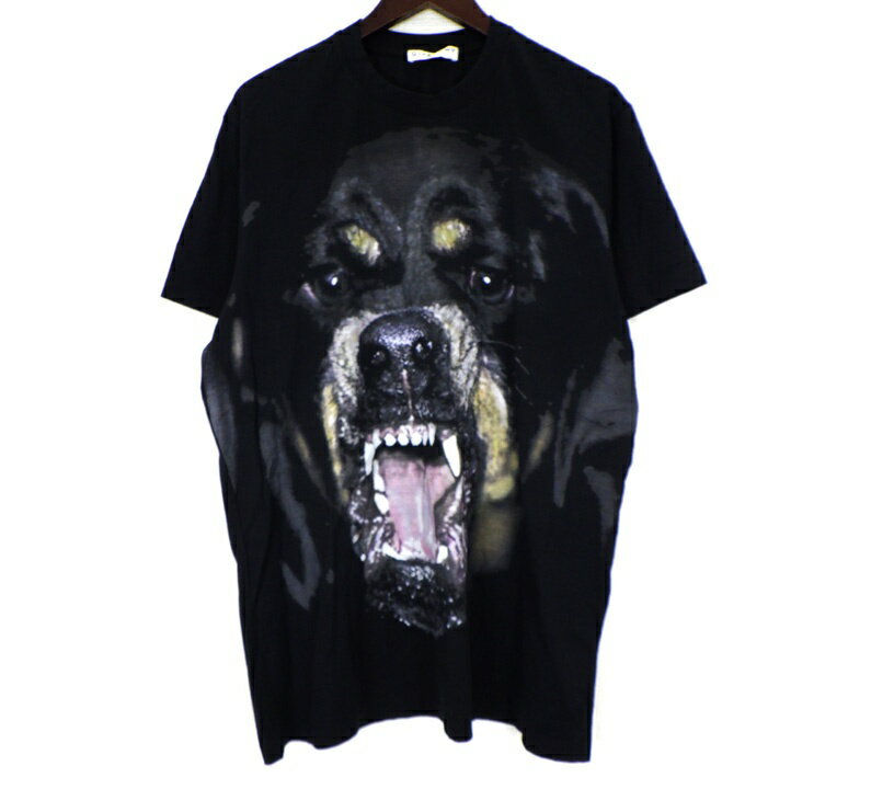 Rakuten - ジバンシィ GIVENCHY 【 Rottweiler BM705L3Y1P 】 ロット ワイラー プリント 半袖 Tシャツ ブラック サイズM 50758 【中古】