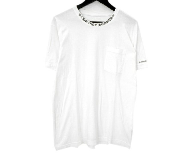 Rakuten - クロムハーツ CHROME HEARTS 【 CH T SHRT 】 ネックロゴ プリント 半袖 Tシャツ ホワイト サイズL 50794 【中古】