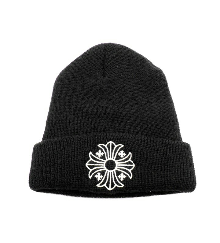 Rakuten - クロムハーツ CHROME HEARTS 【 WOOL WATCH CAP 】 CH プラス 刺繍 ウール ワッチ ビーニー ニット キャップ ブラック 50795 【中古】