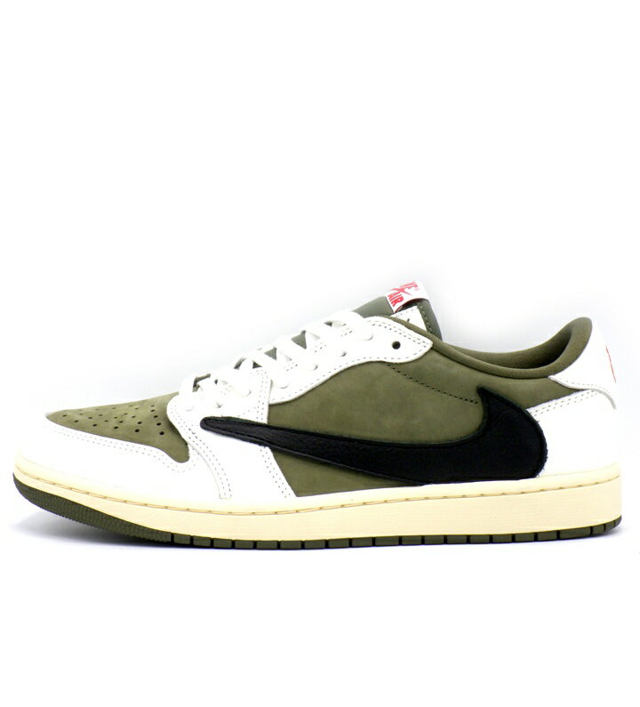 ナイキ NIKE × トラヴィス スコット Travis Scott  エア ジョーダン 1 レトロ ロー OG リバース オリーブ スニーカー オリーブ サイズ28cm h8229