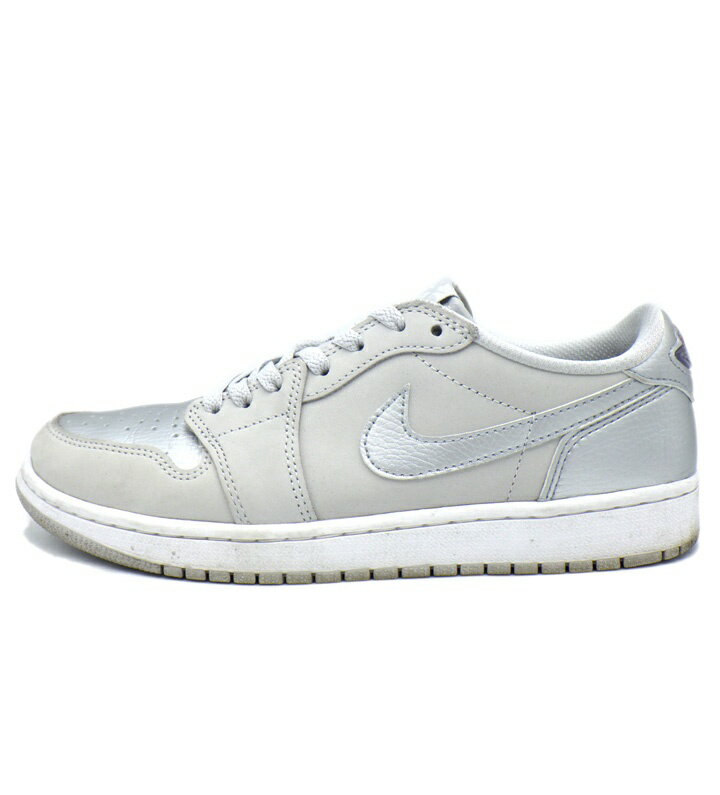 ナイキ NIKE  エア ジョーダン 1 レトロ ロー OG シルバー スニーカー グレー×シルバー サイズ26.5cm 50859 