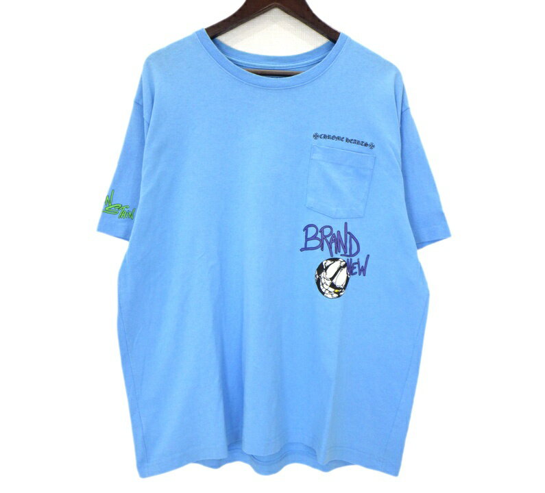クロムハーツ CHROME HEARTS × マッティボーイ MATTYBOY  ブレインニュー バック プリント 半袖 Tシャツ ブルー サイズXXL 50903 