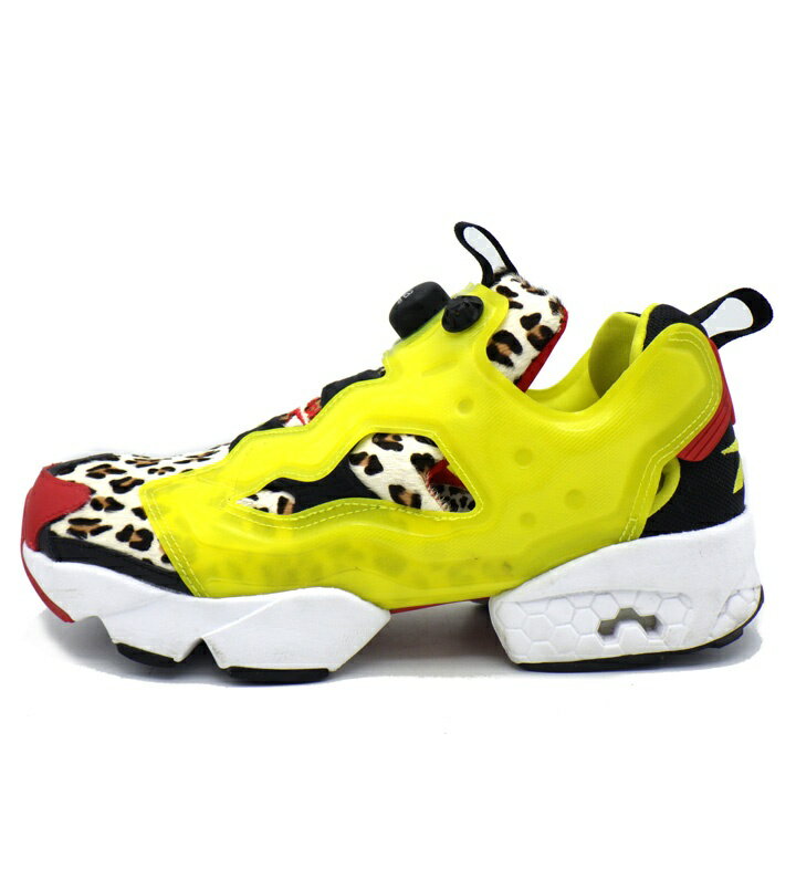 リーボック REEBOK × アトモス ATMOS 【 INSTAPUMP FURY CITRON ANIMAL FZ443 】 インスタ ポンプ フューリー シトロン アニマル スニーカー イエロー サイズ27.5cm h8301【中古】