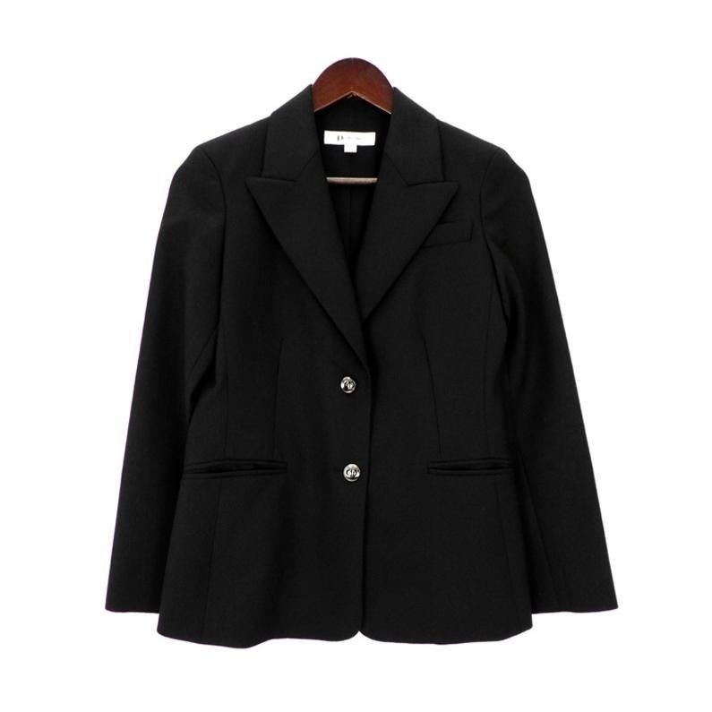 ディオール DIOR  ユニフォーム ウール ピークドラペル テーラード ジャケット ブラック サイズ36 48957
