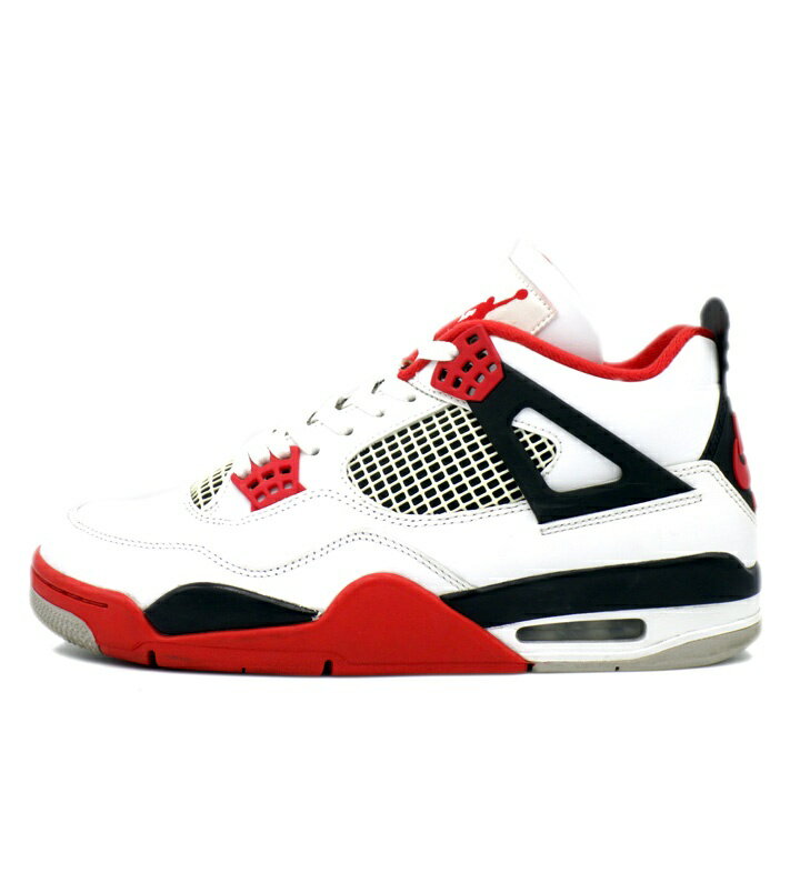 ナイキ NIKE 【 AIR JORDAN4 RETRO FIRE RED DC7770 160 】 エア ジョーダン 4 レトロ ファイア レッド スニーカー ホワイト×レッド×ブラック サイズ28cm f31487【中古】