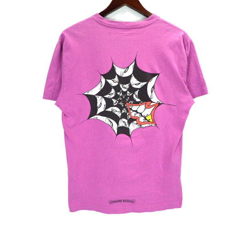 クロムハーツ CHROME HEARTS × マッティボーイ MATTYBOY  スパイダーウェブ 半袖 Tシャツ パープル サイズM h8381