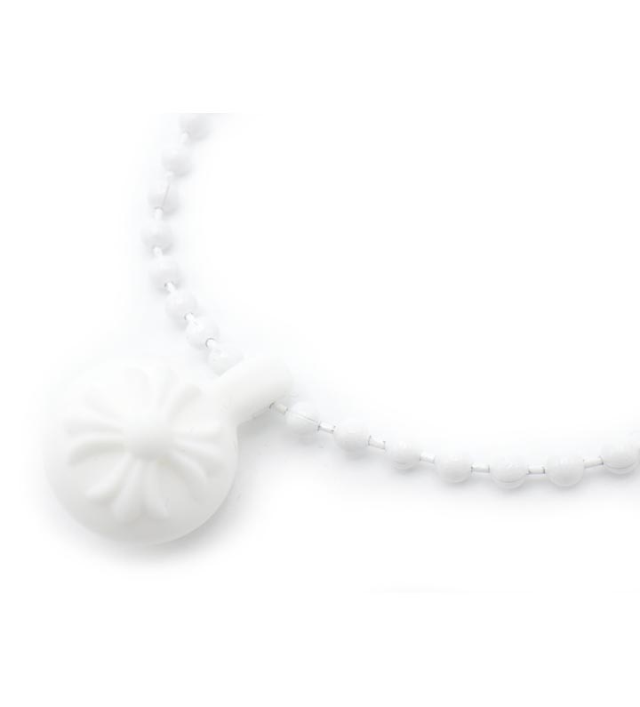 クロムハーツ CHROME HEARTS 【 RUBBER No2 CH CRSSBALL 】 ラバー CH クロスボール ネックレス ホワイト 52467 【中古】