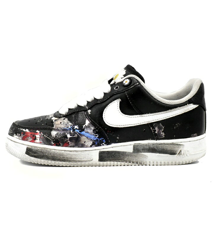 ナイキ NIKE × ピースマイナスワン PEACEMINUSONE 【 AIR FORCE 1 07 PARANOISE BLACK AQ3692 001 】 エア フォース 1 ロー 07 パラノイズ ブラック スニーカー ブラック サイズ26.5cm f32147