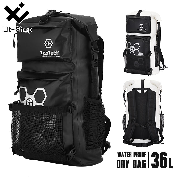 【TaoTech】【10%OFFクーポン付き】 防水バッグ ドライバッグ 防水 リュック 36L 大容量 2Way 多機能 大型 軽量 メンズ レディース 女性 男性 用 防水 ドライ ショルダー バッグ アウトドア 登山 海 釣り ダイビング プール 折りたたみ 完全防水 無縫製 かわいい 送料無料