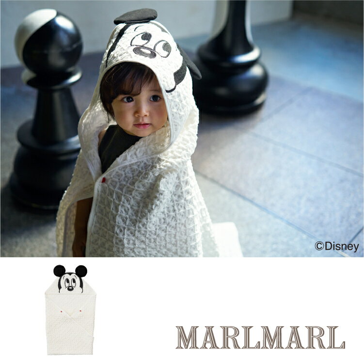 楽天Litakara baby Plusマールマール おくるみ フードタオル MARLMARL ディズニー Disney collection 2023 hooded towel ミッキー Mickey オーガニック フード付きタオル ポンチョ ブランケット ベビー 男の子 女の子 出産祝い ギフト プレゼント