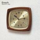 壁掛け時計 おしゃれ 時計 壁掛け 北欧 掛け時計 イーノク Enoch CL-3853 モダン レトロ アンティーク ヴィンテージ インテリア 木製 リビング ダイニング 和風 和室 スイープムーブメント 寝室 静音 音がしない インターフォルム ゴールド 四角